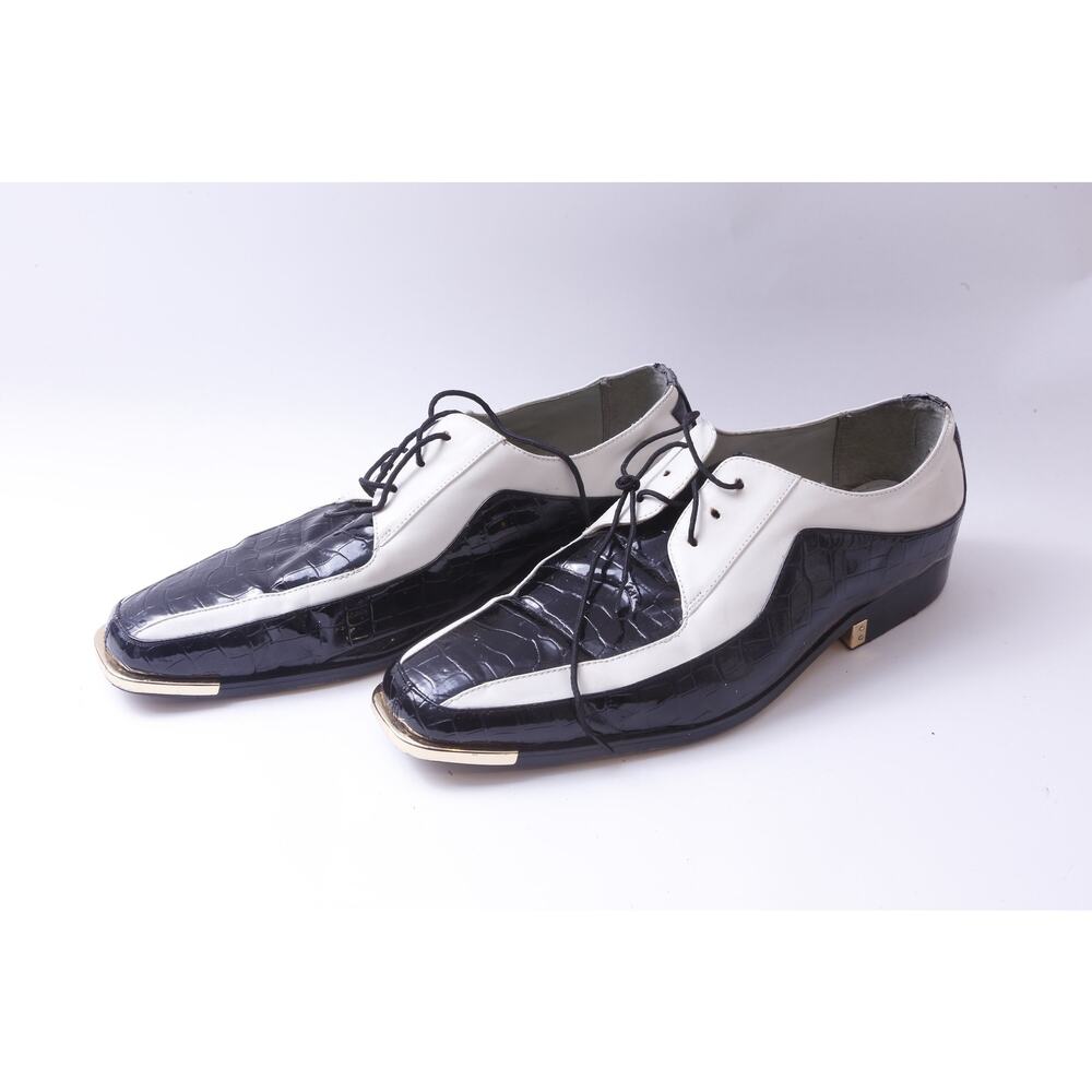 Miralto, Size 13 Black-White, Brogues, Leather, Men's Shoes, Costume, Party,